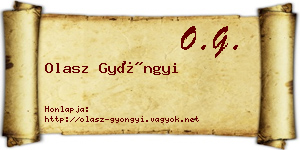 Olasz Gyöngyi névjegykártya